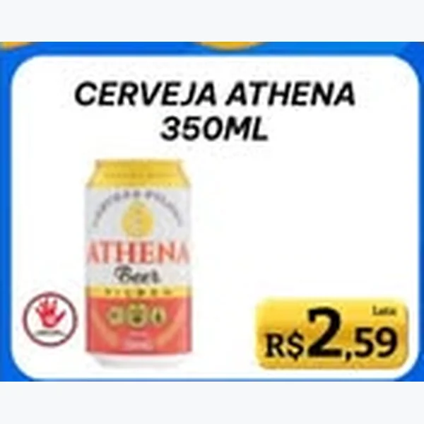 Recorte do encarte de Cerveja Athena 350 ml