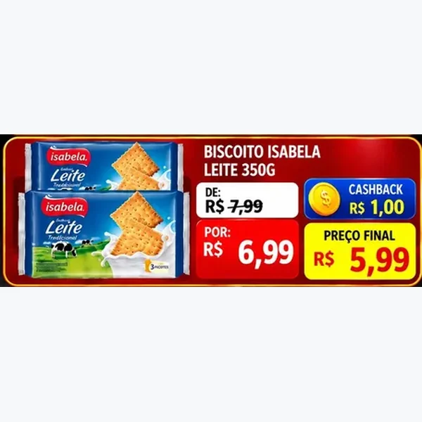 Biscoito Leite Isabela 350 g
