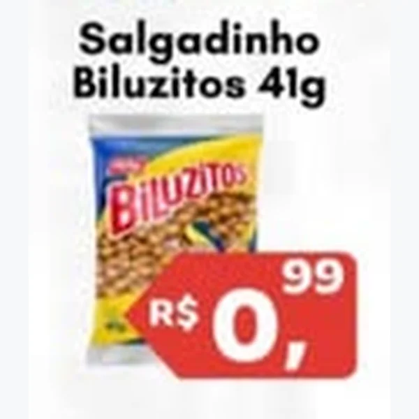 Recorte do encarte de Salgadinho Biluzitos