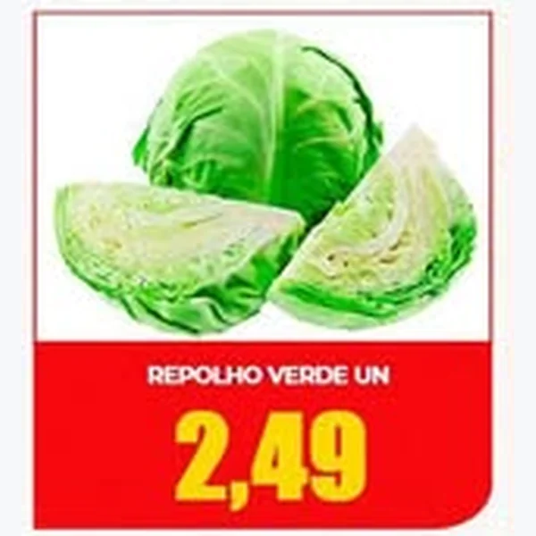 Recorte do encarte de Repolho Verde
