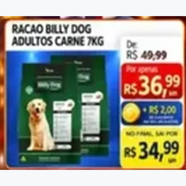 Ração Adultos Carne Billy Dog 7 kg