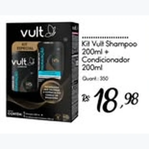 Recorte do encarte de Kit Shampoo + Condicionador Vult 2 un × 200 ml