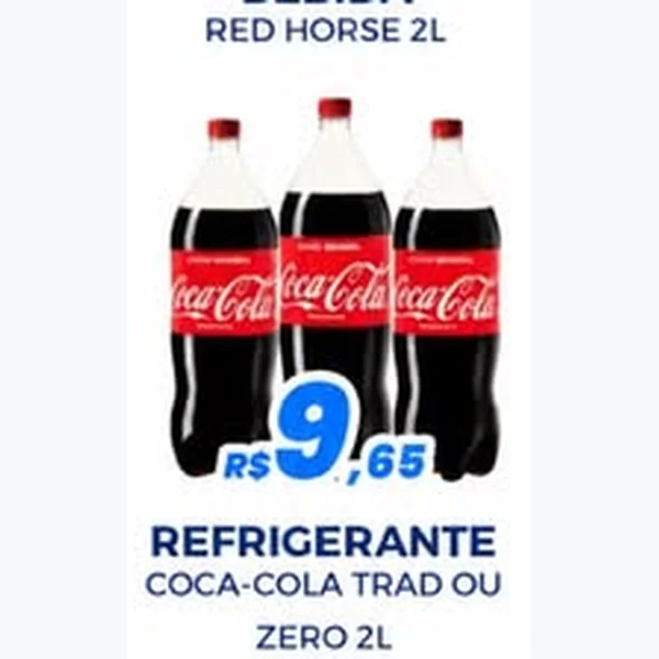 Recorte do encarte de Refrigerante Coca-Cola 2 L