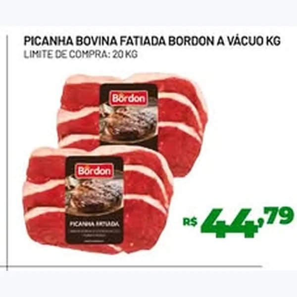 Picanha Bovina Fatiada a Vácuo Bordon