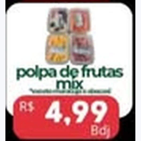 Recorte do encarte de Polpa de Frutas Mix