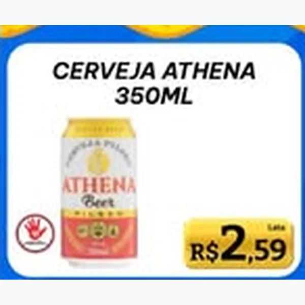 Recorte do encarte de Cerveja Athena 350 ml
