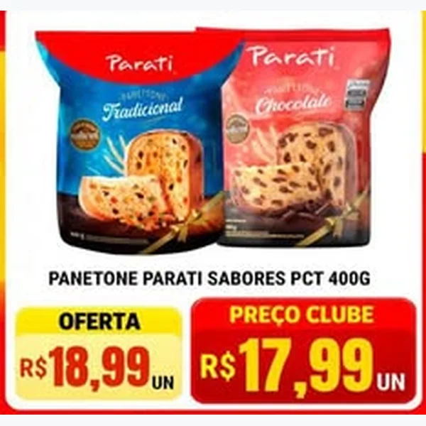 Recorte do encarte de Panetone Parati 400 g