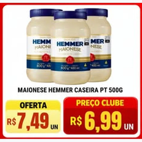 Recorte do encarte de Maionese Caseira Hemmer 500 g