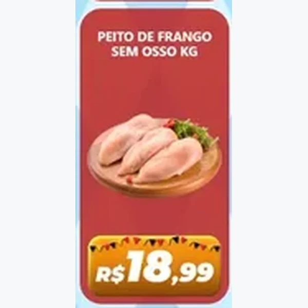 Recorte do encarte de Peito de Frango sem Osso