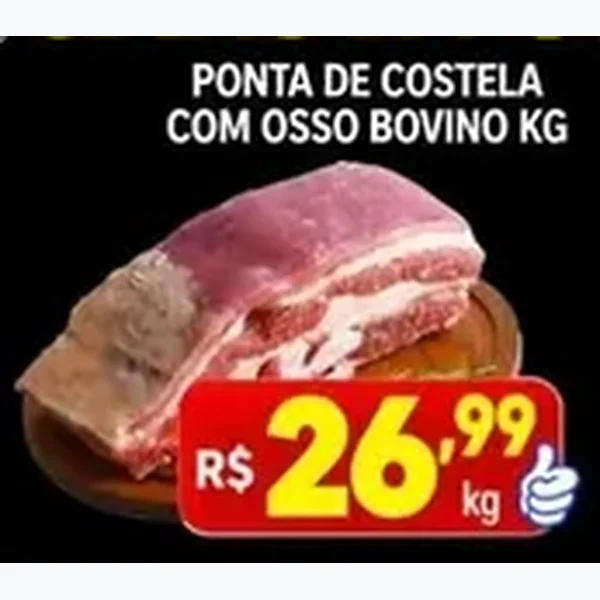 Ponta de Costela com Osso Bovino