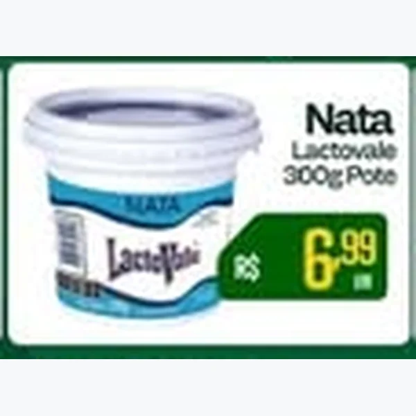 Recorte do encarte de Nata Lactovale 300 g