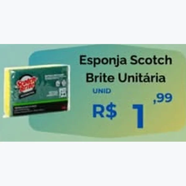 Recorte do encarte de Esponja Scotch Brite