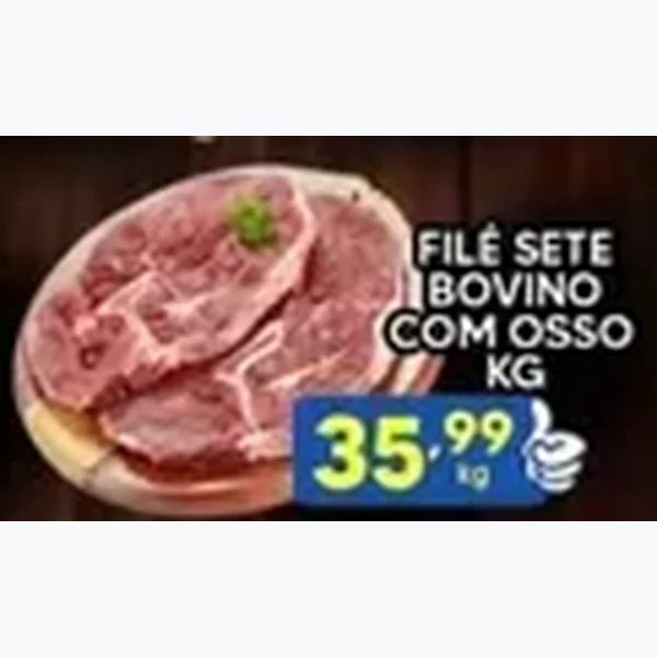 Recorte do encarte de Filé Sete Bovino com Osso