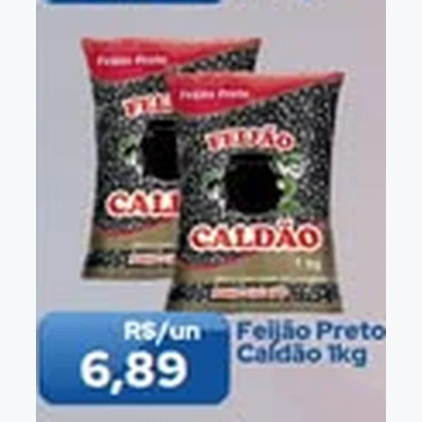 Recorte do encarte de Feijão Preto Caldão 1 kg