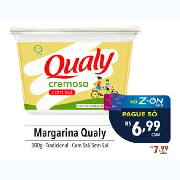 Recorte do encarte de Margarina Cremosa com Sal Qualy 500 g