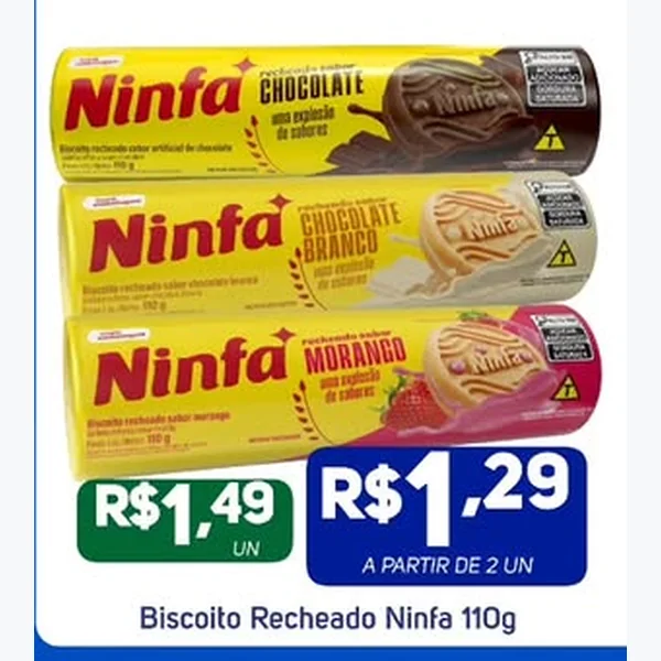 Biscoito Recheado Ninfa 110 g
