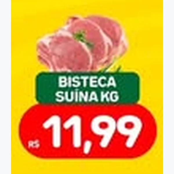 Recorte do encarte de Bisteca Suína