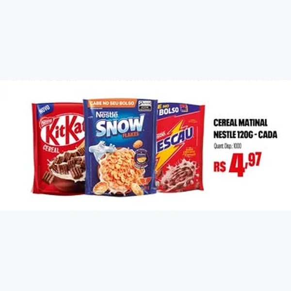 Recorte do encarte de Cereal Matinal Nescau Nestlé 120 g