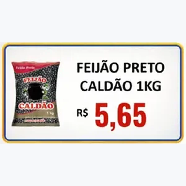 Recorte do encarte de Feijão Preto Caldão 1 kg