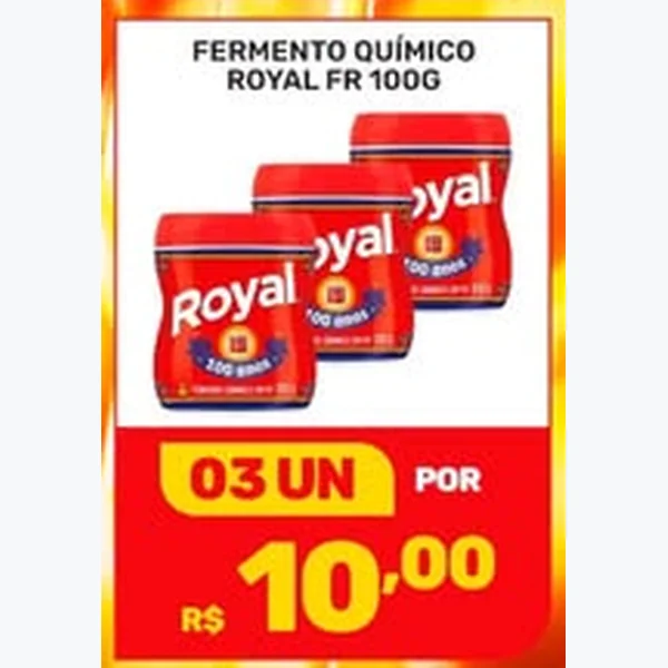 Recorte do encarte de Fermento Químico Royal 100 g