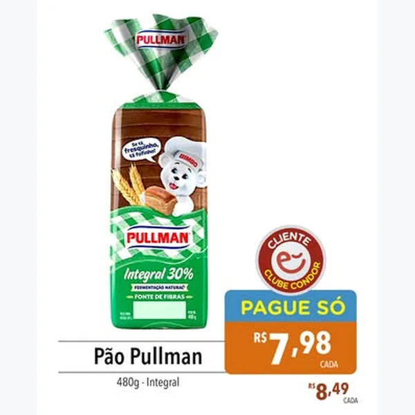 Pão Integral Pullman 480 g