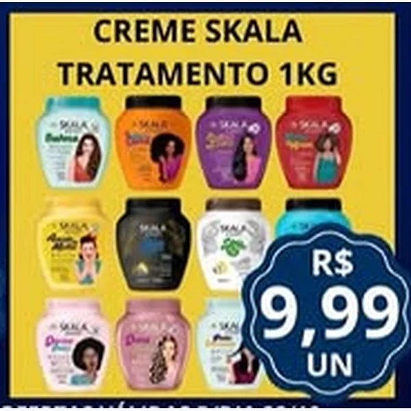 Recorte do encarte de Creme Tratamento Skala