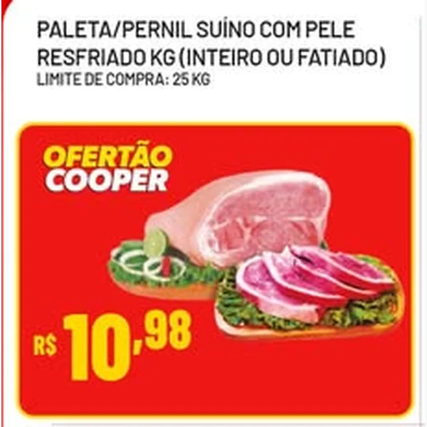Recorte do encarte de Pernil Suíno com Pele Resfriado