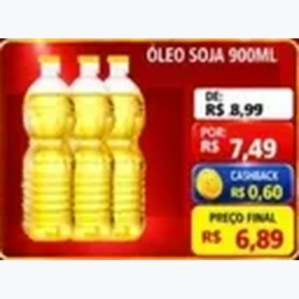 Recorte do encarte de Óleo de Soja 900 ml