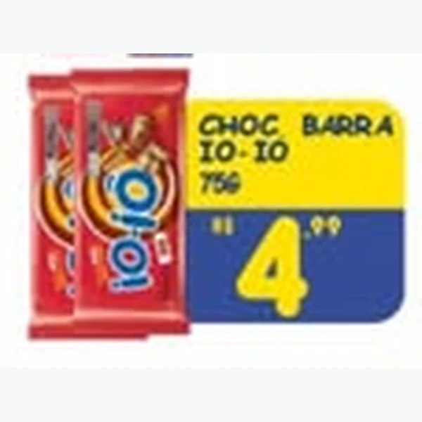 Recorte do encarte de Chocolate em Barra Io-Io 75 g