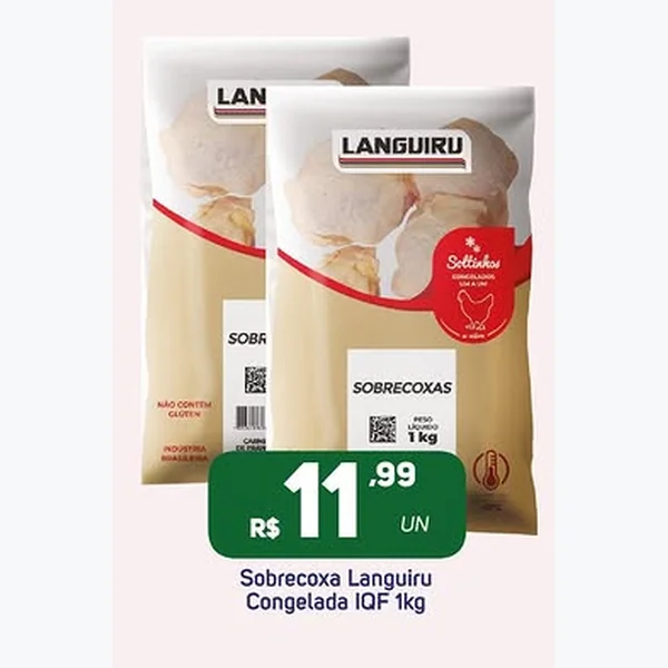 Recorte do encarte de Sobrecoxa Congelada Iqf Languiru 1 kg