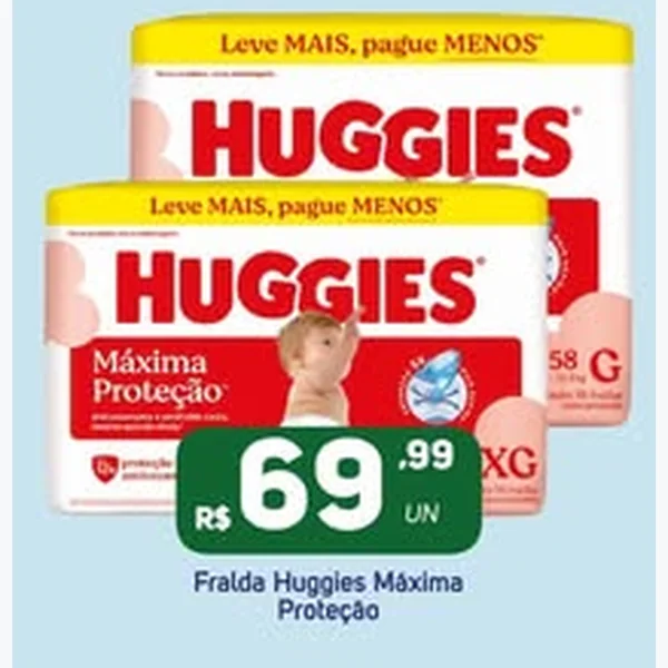 Fralda Máxima Proteção Huggies