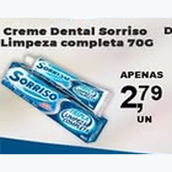 Creme Dental Sorriso Limpeza Completa 70 g