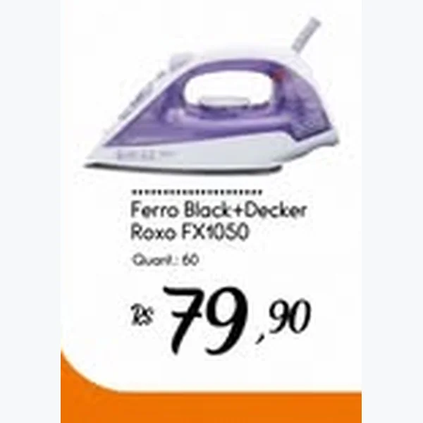 Recorte do encarte de Ferro Roxo Black+Decker