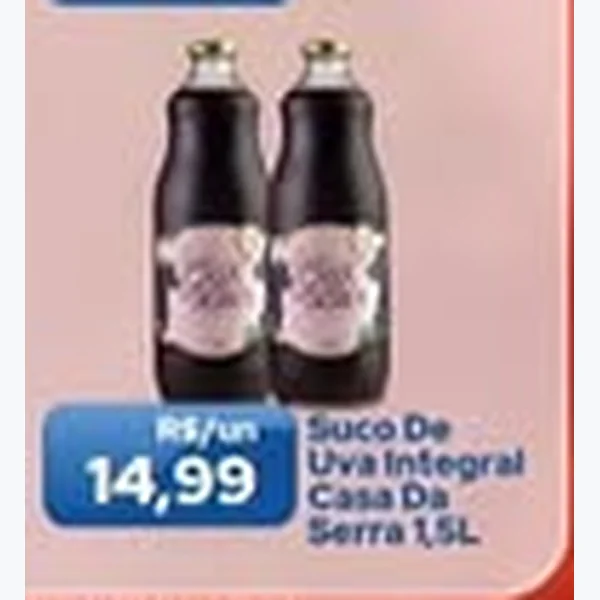 Recorte do encarte de Suco de Uva Integral 1,5 L