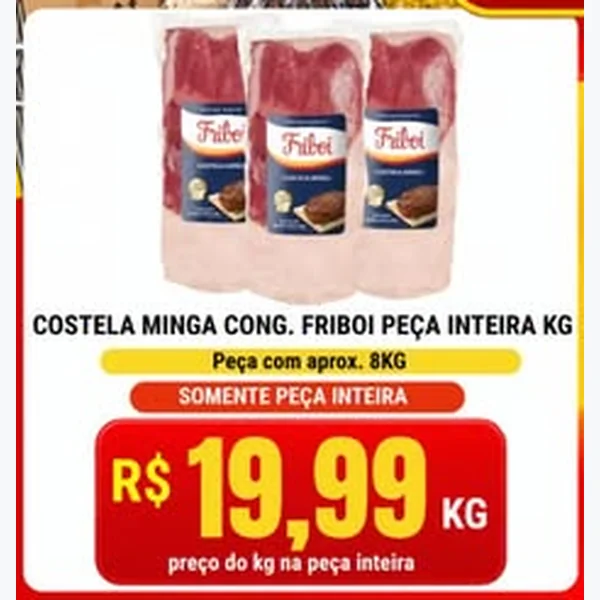 Recorte do encarte de Costela Minga Congelada Friboi