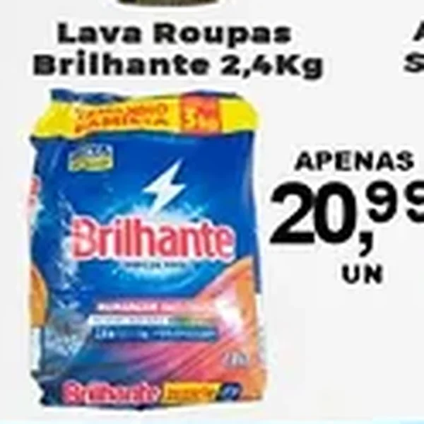 Recorte do encarte de Lava Roupas Brilhante 2,4 kg