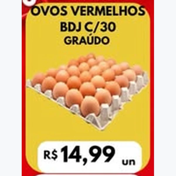 Ovos Vermelhos 30 un