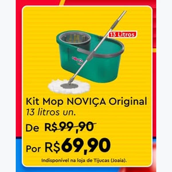 Recorte do encarte de Kit Mop Original Noviça 13 L