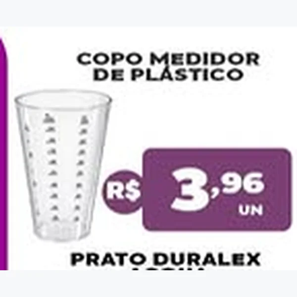Recorte do encarte de Copo Medidor de Plástico
