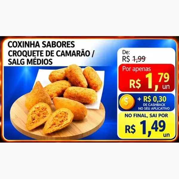 Recorte do encarte de Coxinha Sabores
