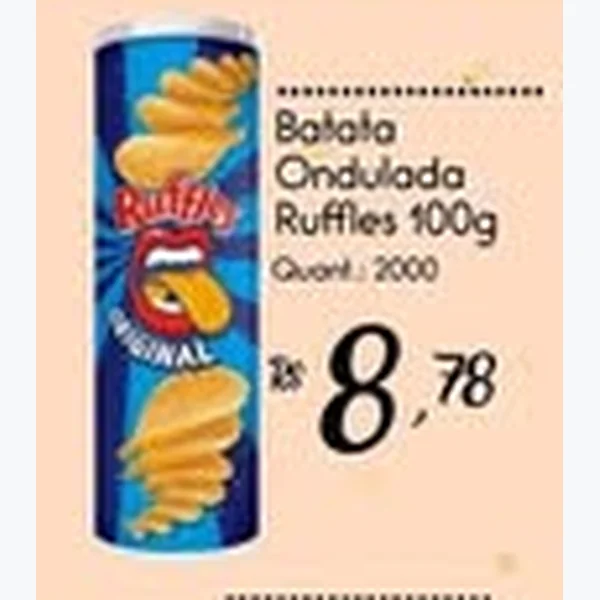 Recorte do encarte de Batata Ondulada Ruffles 100 g
