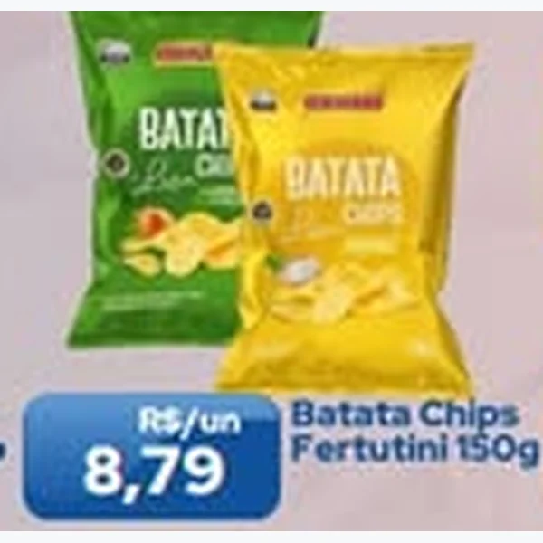 Recorte do encarte de Batata Chips Fertutini 150 g
