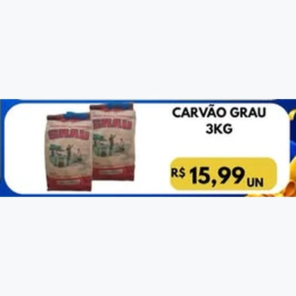 Recorte do encarte de Carvão Grau 3 kg