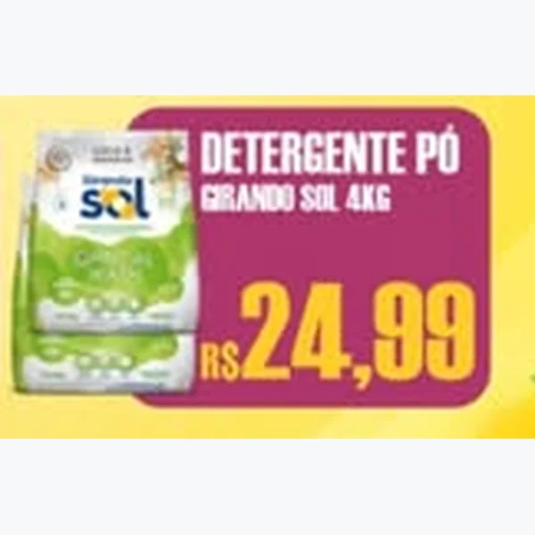 Recorte do encarte de Detergente em Pó Girando Sol 4 kg