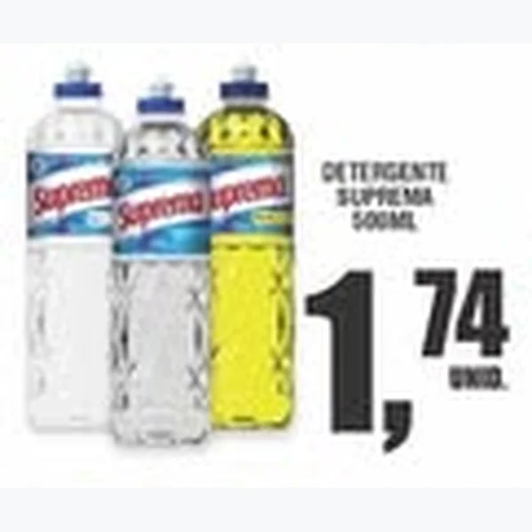 Recorte do encarte de Detergente Suprema 500 ml