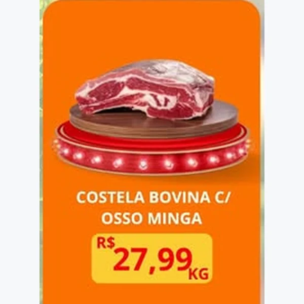 Recorte do encarte de Costela Bovina C/ Osso Minga