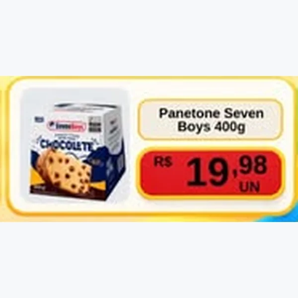 Recorte do encarte de Panetone Seven Boys 400 g