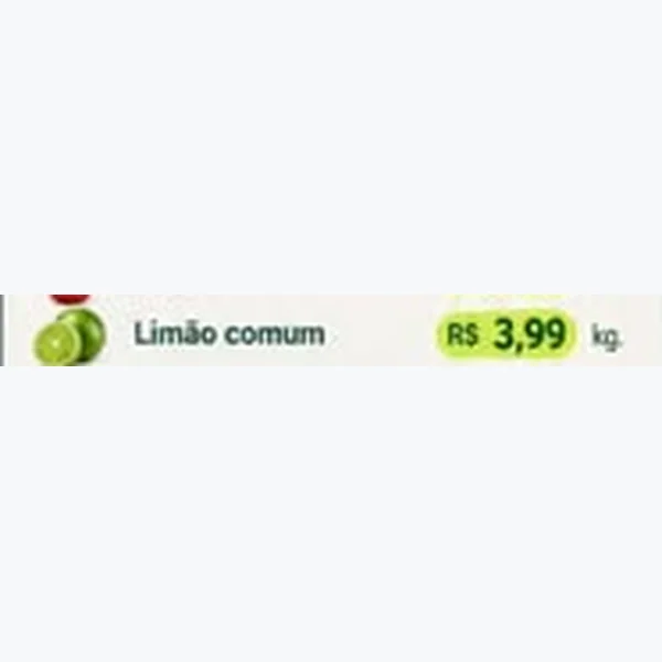 Recorte do encarte de Limão Comum