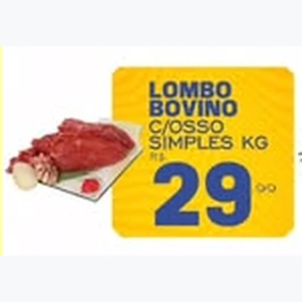 Recorte do encarte de Lombo Bovino com Osso