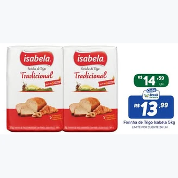Farinha de Trigo Tradicional Isabela 5 kg